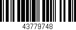 Código de barras (EAN, GTIN, SKU, ISBN): '43779748'