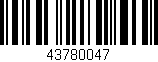 Código de barras (EAN, GTIN, SKU, ISBN): '43780047'