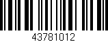 Código de barras (EAN, GTIN, SKU, ISBN): '43781012'