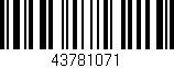 Código de barras (EAN, GTIN, SKU, ISBN): '43781071'