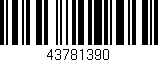 Código de barras (EAN, GTIN, SKU, ISBN): '43781390'