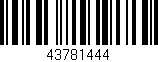 Código de barras (EAN, GTIN, SKU, ISBN): '43781444'