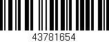Código de barras (EAN, GTIN, SKU, ISBN): '43781654'