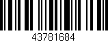 Código de barras (EAN, GTIN, SKU, ISBN): '43781684'