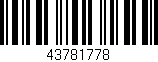 Código de barras (EAN, GTIN, SKU, ISBN): '43781778'