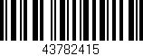 Código de barras (EAN, GTIN, SKU, ISBN): '43782415'