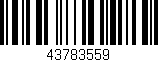 Código de barras (EAN, GTIN, SKU, ISBN): '43783559'