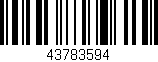 Código de barras (EAN, GTIN, SKU, ISBN): '43783594'