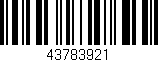 Código de barras (EAN, GTIN, SKU, ISBN): '43783921'