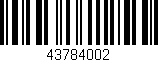 Código de barras (EAN, GTIN, SKU, ISBN): '43784002'