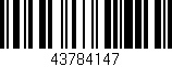 Código de barras (EAN, GTIN, SKU, ISBN): '43784147'