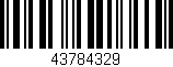 Código de barras (EAN, GTIN, SKU, ISBN): '43784329'