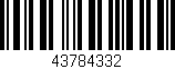 Código de barras (EAN, GTIN, SKU, ISBN): '43784332'