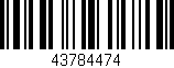 Código de barras (EAN, GTIN, SKU, ISBN): '43784474'