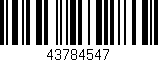 Código de barras (EAN, GTIN, SKU, ISBN): '43784547'