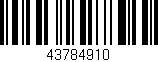 Código de barras (EAN, GTIN, SKU, ISBN): '43784910'