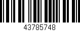 Código de barras (EAN, GTIN, SKU, ISBN): '43785748'