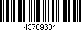Código de barras (EAN, GTIN, SKU, ISBN): '43789604'