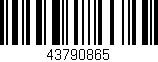 Código de barras (EAN, GTIN, SKU, ISBN): '43790865'