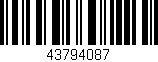 Código de barras (EAN, GTIN, SKU, ISBN): '43794087'