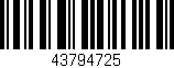 Código de barras (EAN, GTIN, SKU, ISBN): '43794725'