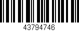Código de barras (EAN, GTIN, SKU, ISBN): '43794746'