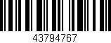 Código de barras (EAN, GTIN, SKU, ISBN): '43794767'