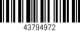 Código de barras (EAN, GTIN, SKU, ISBN): '43794972'
