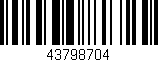 Código de barras (EAN, GTIN, SKU, ISBN): '43798704'