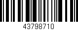 Código de barras (EAN, GTIN, SKU, ISBN): '43798710'