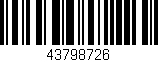 Código de barras (EAN, GTIN, SKU, ISBN): '43798726'