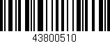 Código de barras (EAN, GTIN, SKU, ISBN): '43800510'