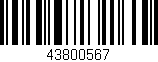 Código de barras (EAN, GTIN, SKU, ISBN): '43800567'