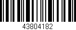 Código de barras (EAN, GTIN, SKU, ISBN): '43804182'