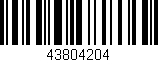 Código de barras (EAN, GTIN, SKU, ISBN): '43804204'