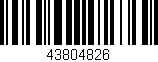 Código de barras (EAN, GTIN, SKU, ISBN): '43804826'