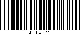 Código de barras (EAN, GTIN, SKU, ISBN): '43804/013'