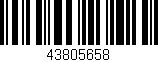 Código de barras (EAN, GTIN, SKU, ISBN): '43805658'