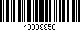Código de barras (EAN, GTIN, SKU, ISBN): '43809958'