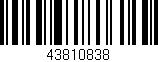 Código de barras (EAN, GTIN, SKU, ISBN): '43810838'