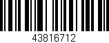 Código de barras (EAN, GTIN, SKU, ISBN): '43816712'