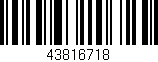 Código de barras (EAN, GTIN, SKU, ISBN): '43816718'