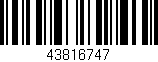 Código de barras (EAN, GTIN, SKU, ISBN): '43816747'