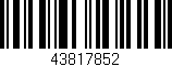 Código de barras (EAN, GTIN, SKU, ISBN): '43817852'