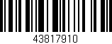 Código de barras (EAN, GTIN, SKU, ISBN): '43817910'