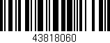 Código de barras (EAN, GTIN, SKU, ISBN): '43818060'