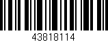 Código de barras (EAN, GTIN, SKU, ISBN): '43818114'