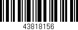 Código de barras (EAN, GTIN, SKU, ISBN): '43818156'