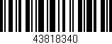 Código de barras (EAN, GTIN, SKU, ISBN): '43818340'