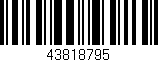 Código de barras (EAN, GTIN, SKU, ISBN): '43818795'
